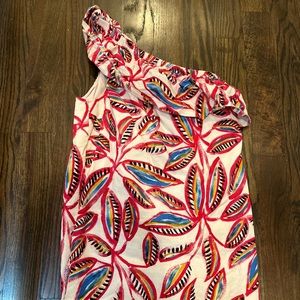 Jcrew one shoulder shift dress